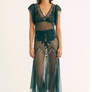 Free People Annabelle Embellished Maxi Slip